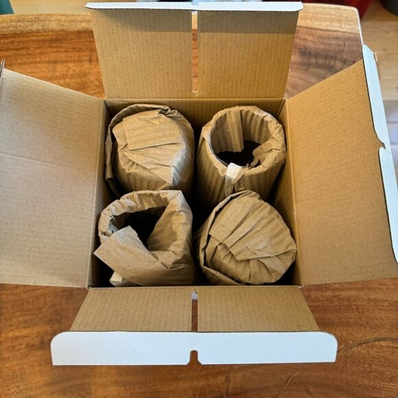 Stokes Polar Bear Christmas Glass Set of 4 New In Box - Picture 7 of 11